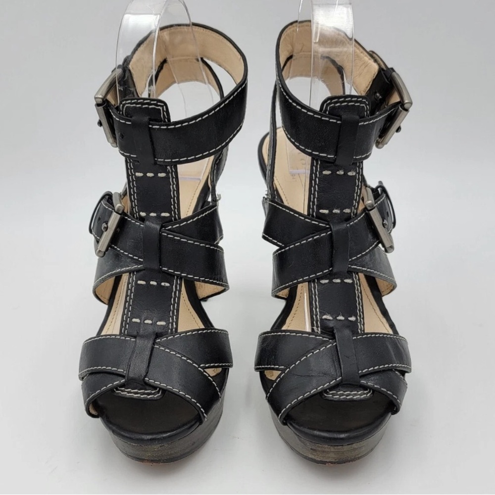 COACH Stefanie Buckle Gladiator HEEL PUMP Black Light Use Size 7 B - Picture 3 of 16